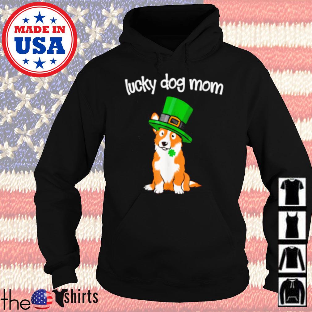 St. Patrick's day corgi lucky dog mom s Hoodie