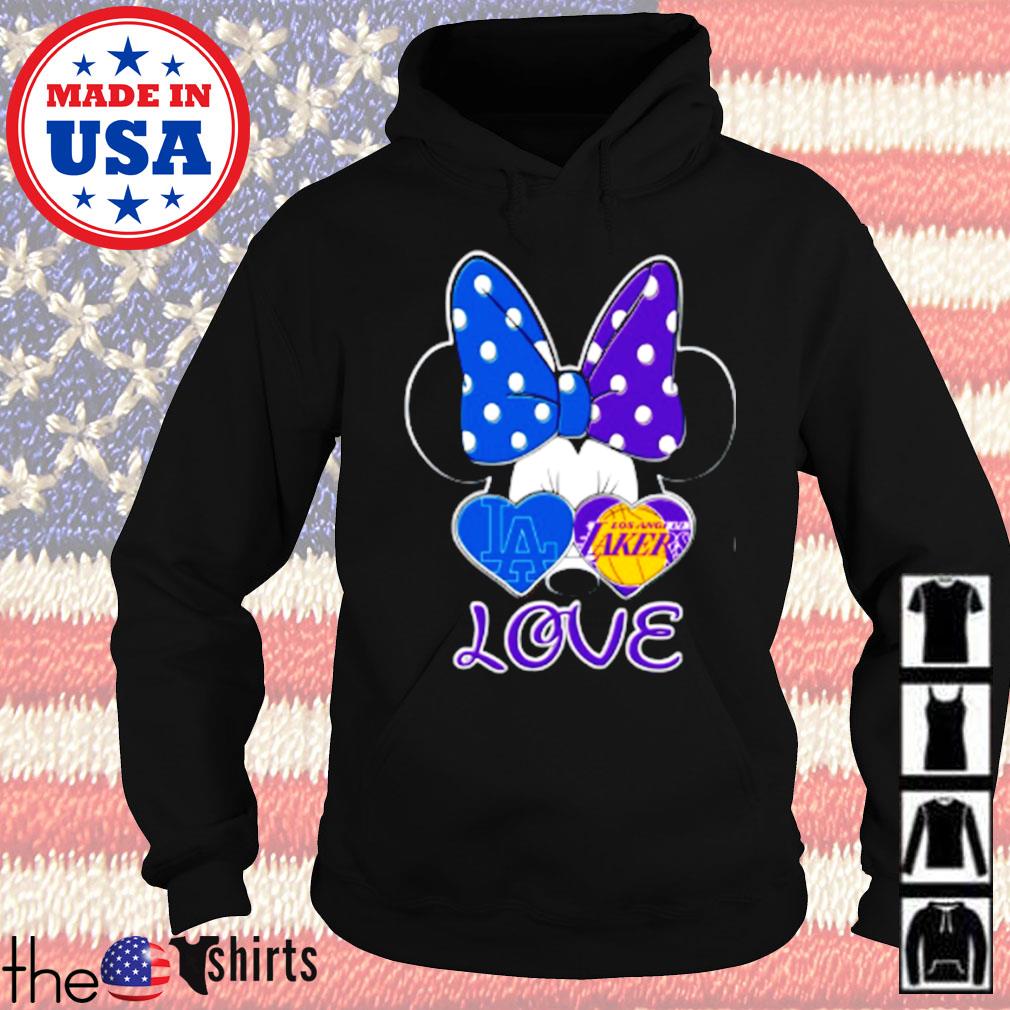 Minnie Mouse Los Angeles Dodgers and Los Angeles Lakers love shirt, hoodie,  sweater, long sleeve and tank top