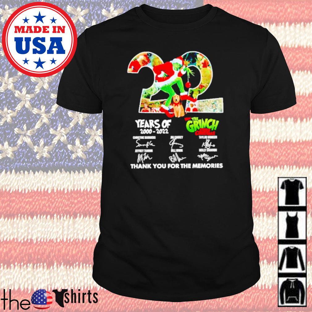 How the Grinch stole Christmas 22 years of 200-2022 thank you for the memories signature shirt