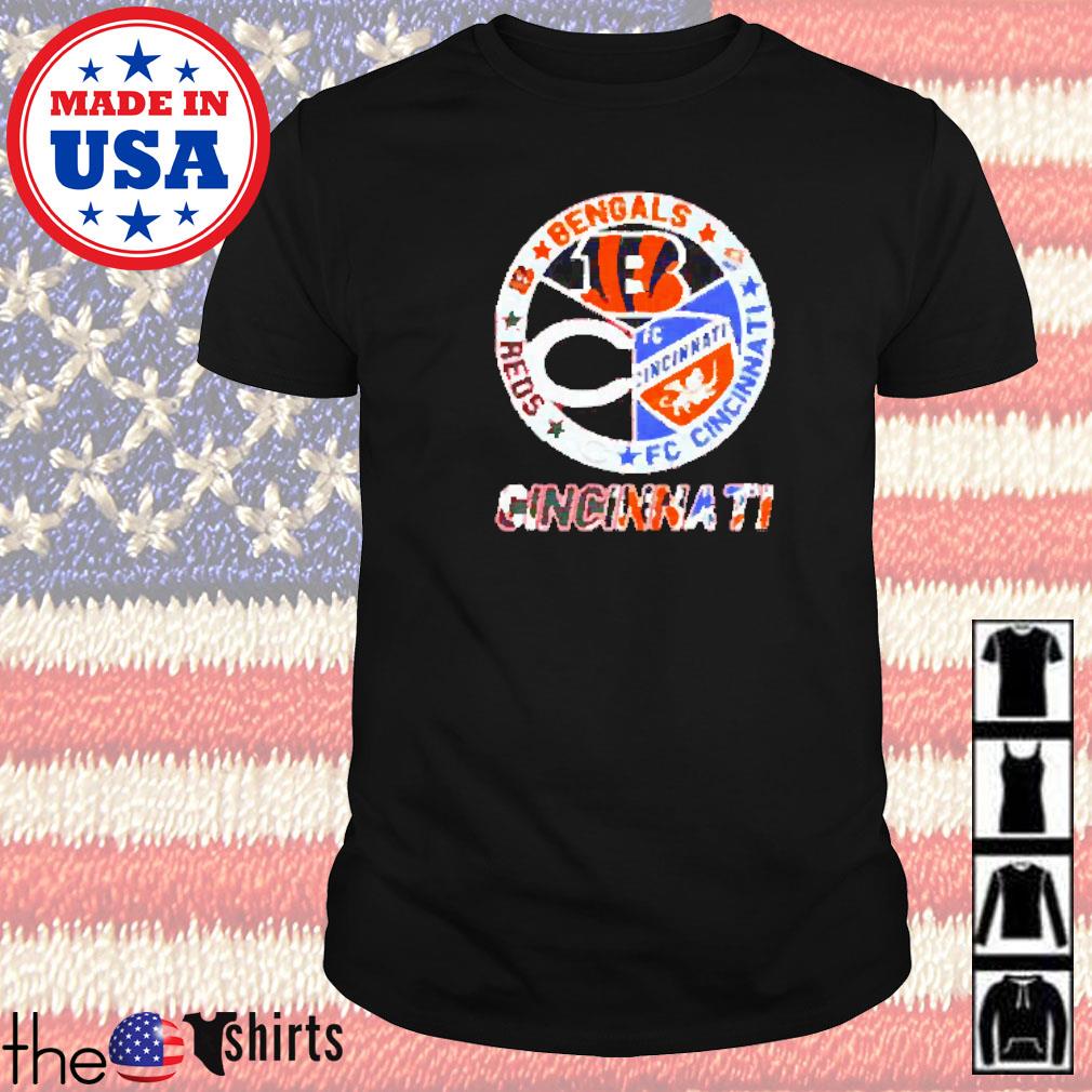 Cincinnati Circle Logo Sport Teams Bengals Reds T Shirt, hoodie, sweater  and long sleeve