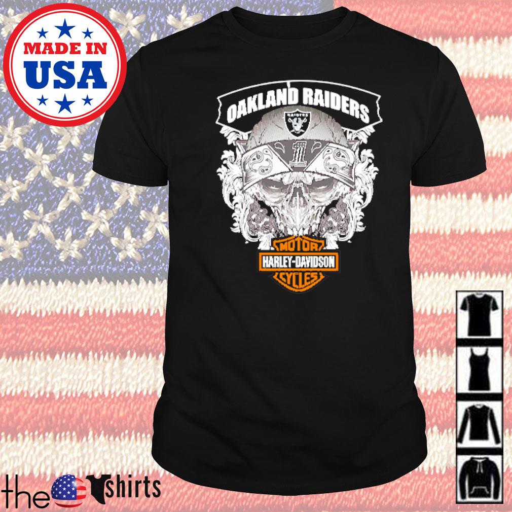 Oakland Raiders Motor Harley Davidson Cycles T-Shirt