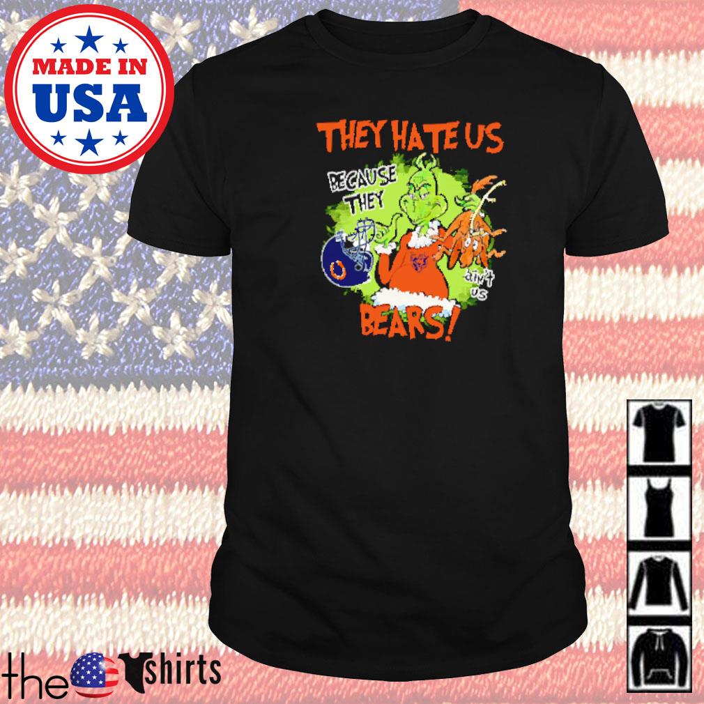 Mr. Grinch and Max they hate us because they ain't us Chicago Bears shirt