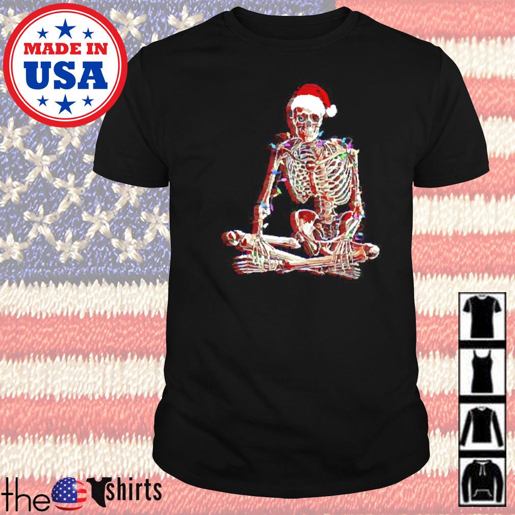 Skeleton Christmas lights shirt