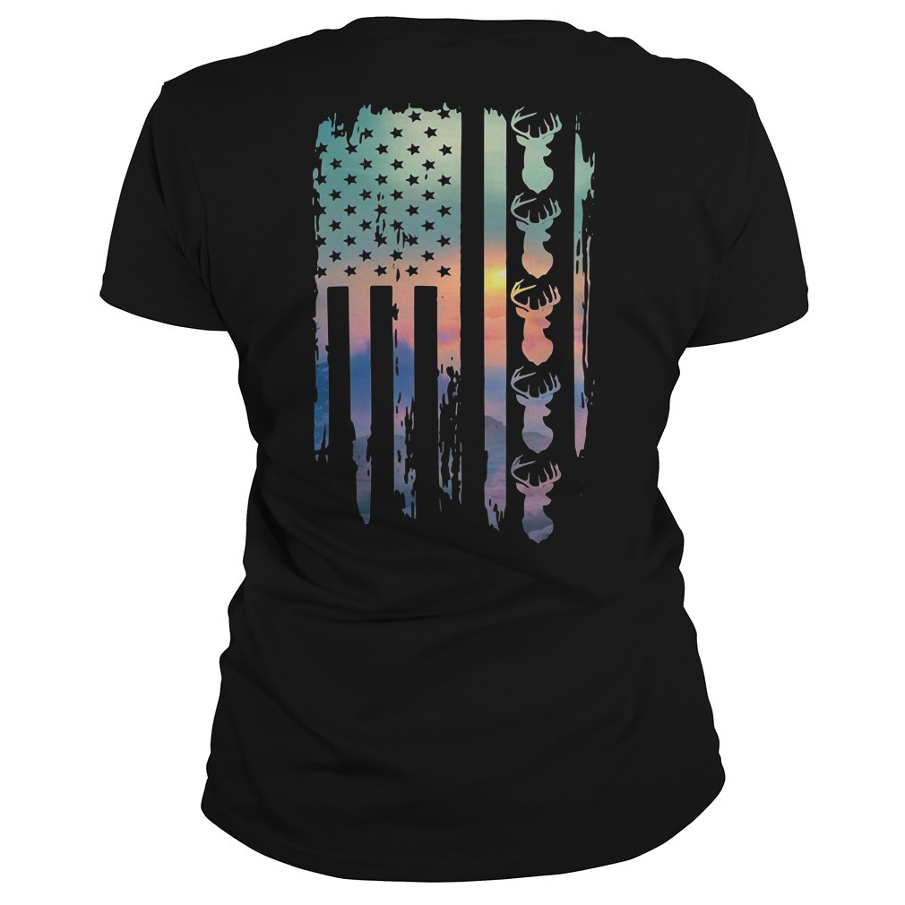 american flag deer shirt