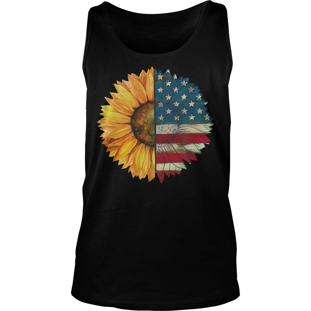Sunflower American flag shirt, sweater, hoodie, and v-neck t-shirt